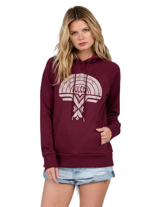 Sweatshirt à capuche Commin Back - Merlot