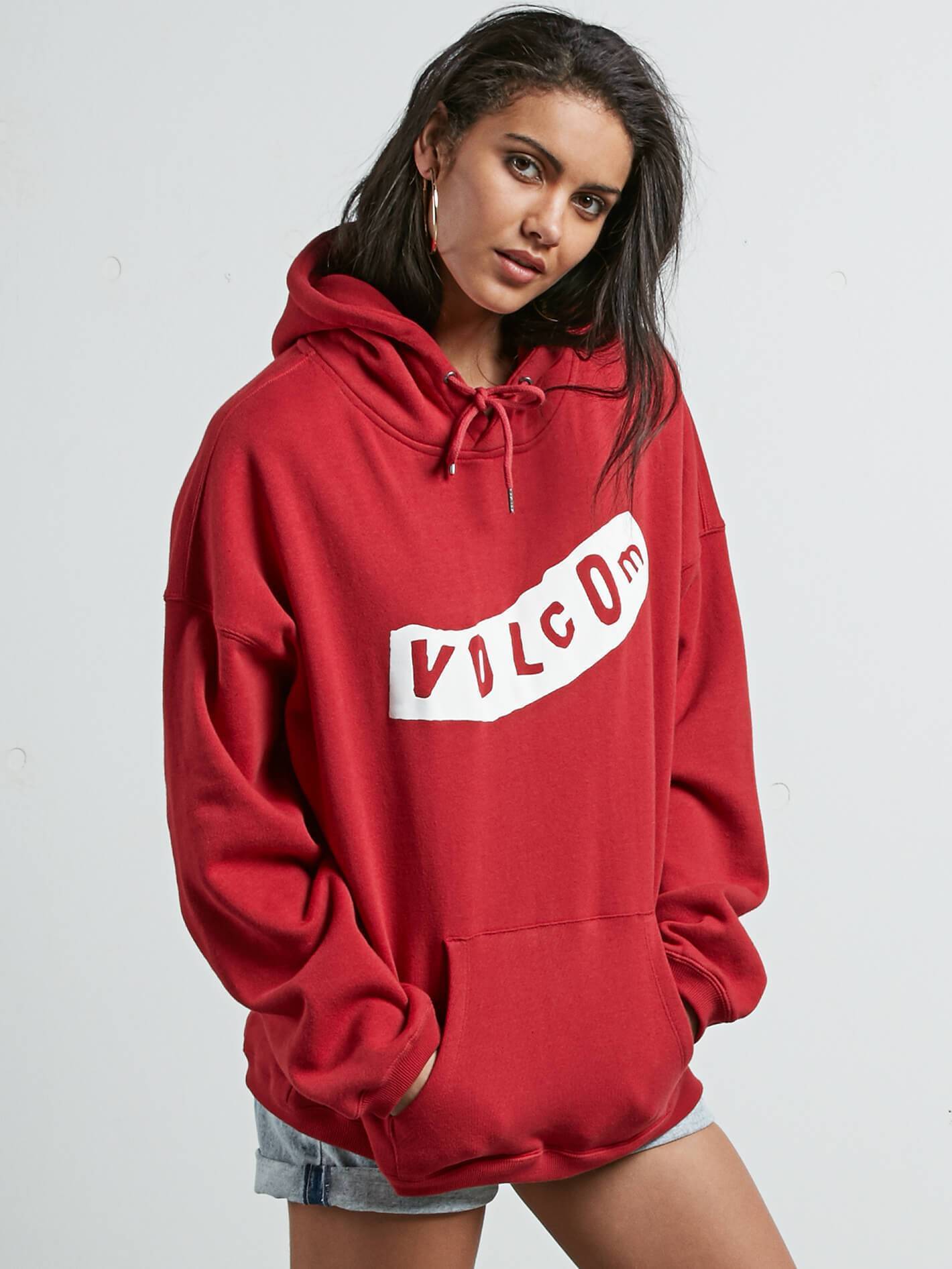 Roll It Up Hoodie - Chili Red