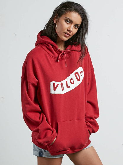 Roll It Up Hoodie - Chili Red