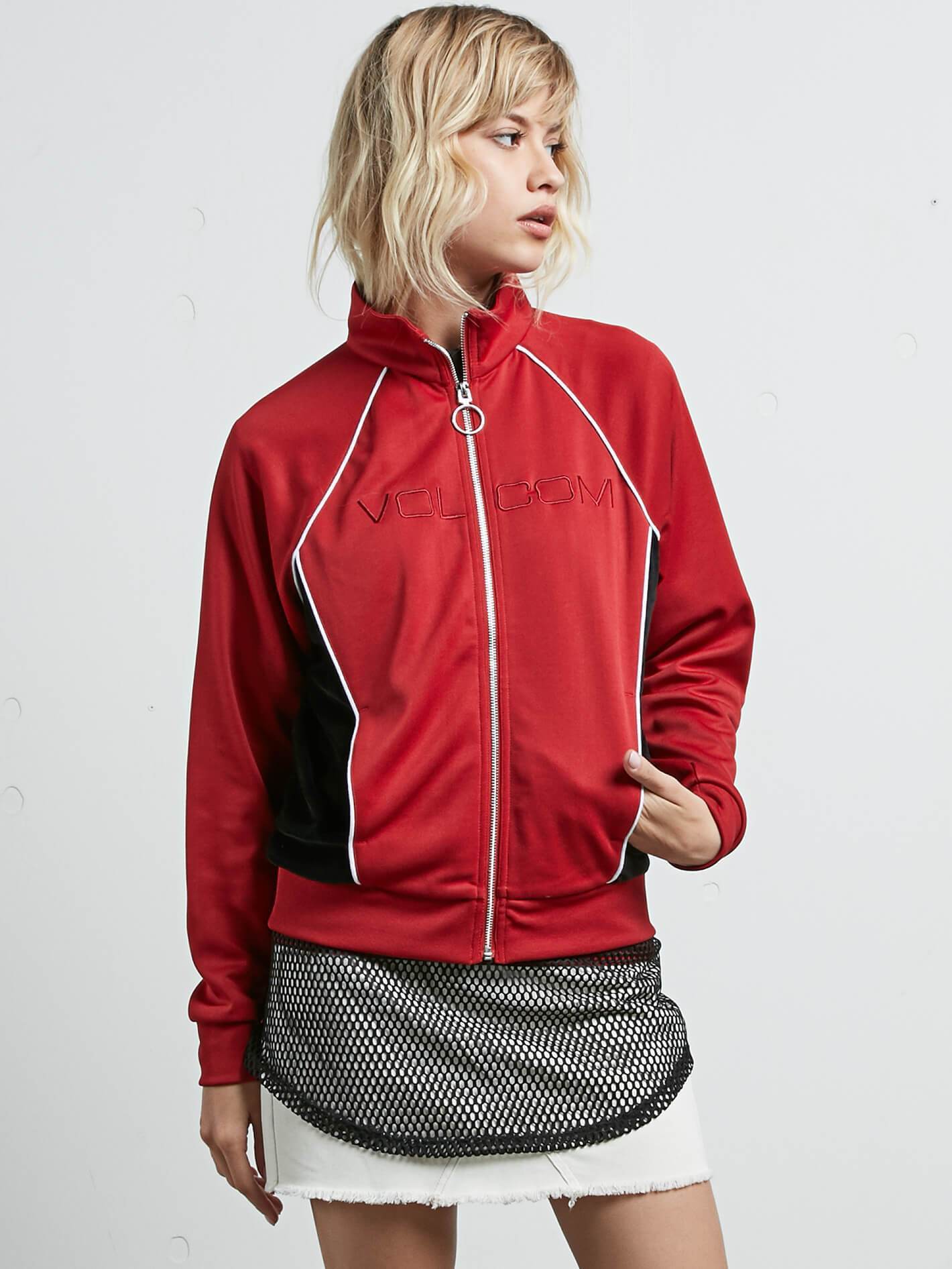 True to Track Jacket - Chili Red