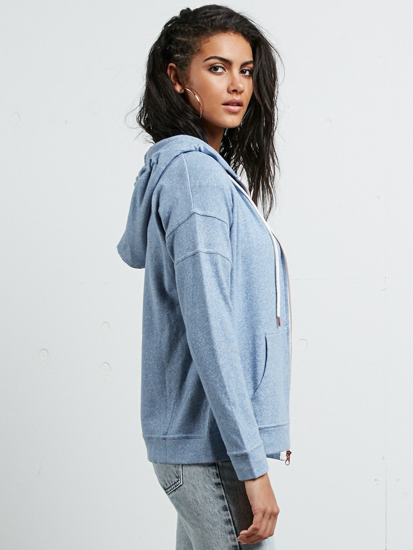 Sweatshirt à capuche Lil Zip - Washed Blue