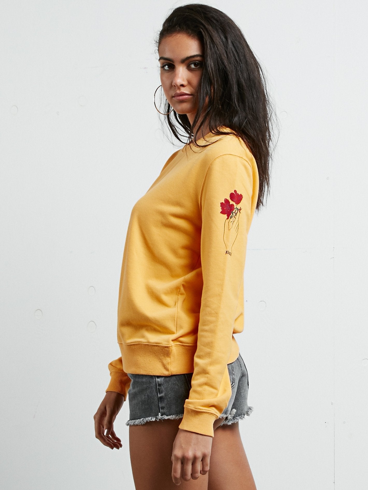 Sound Check Fleece-Sweatshirt – Zitrusgold