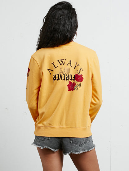 Sound Check Fleece-Sweatshirt – Zitrusgold