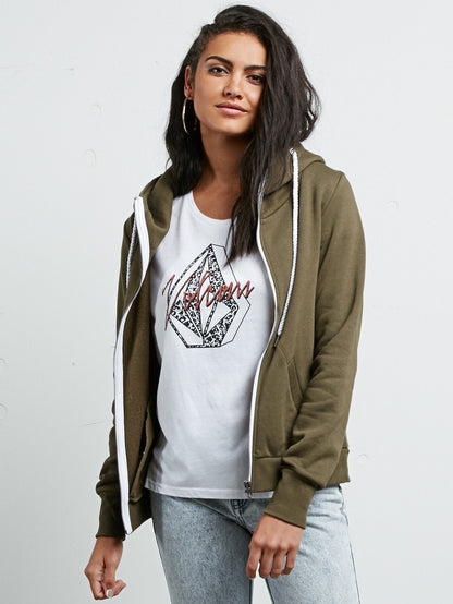 Walk On By Kapuzenpullover mit Reißverschluss – Dunkles Camouflage