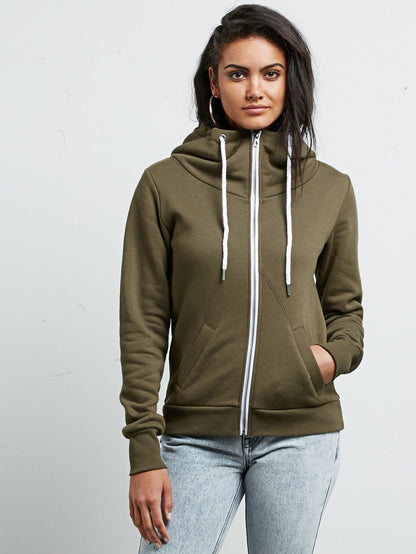 Walk On By Kapuzenpullover mit Reißverschluss – Dunkles Camouflage
