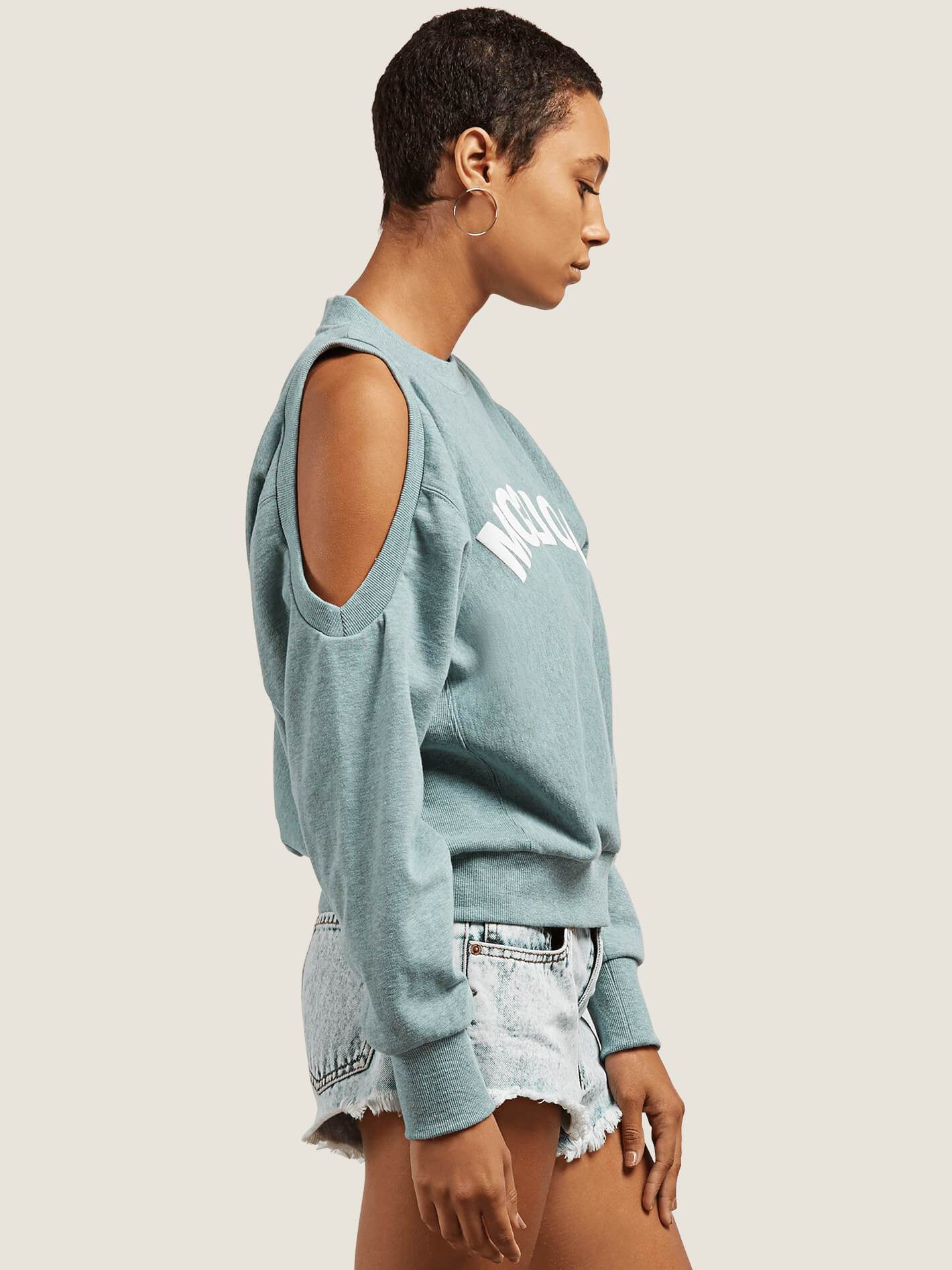 Edit N Crop Top mit Rundhalsausschnitt - Aqua