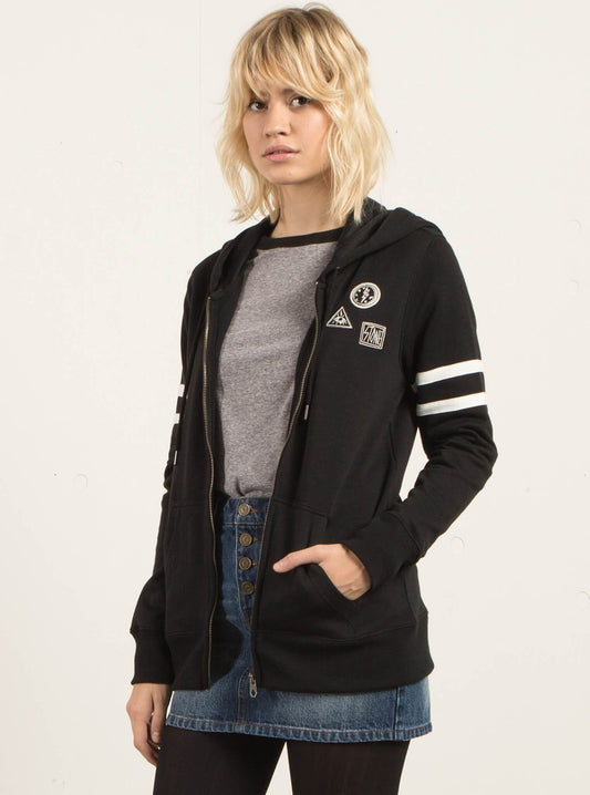 Sweatshirt Zippe A Capuche Past Is Past - Black