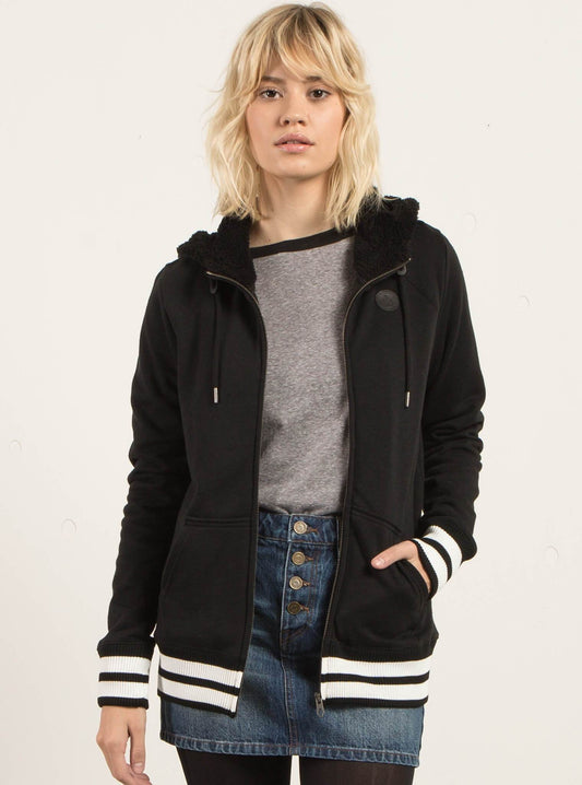 Sweatshirt Zippe A Capuche Good One - Black