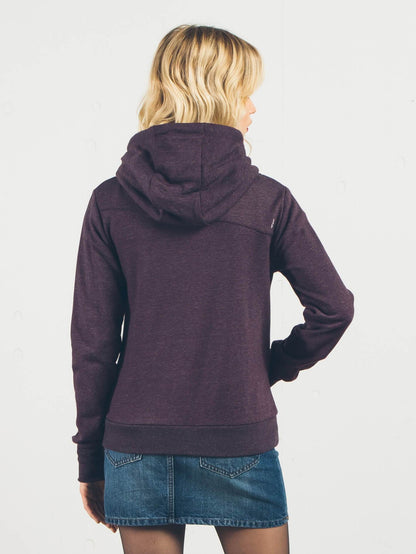 Walk On By Hooded Zip-Up Sweatshirt - Plum