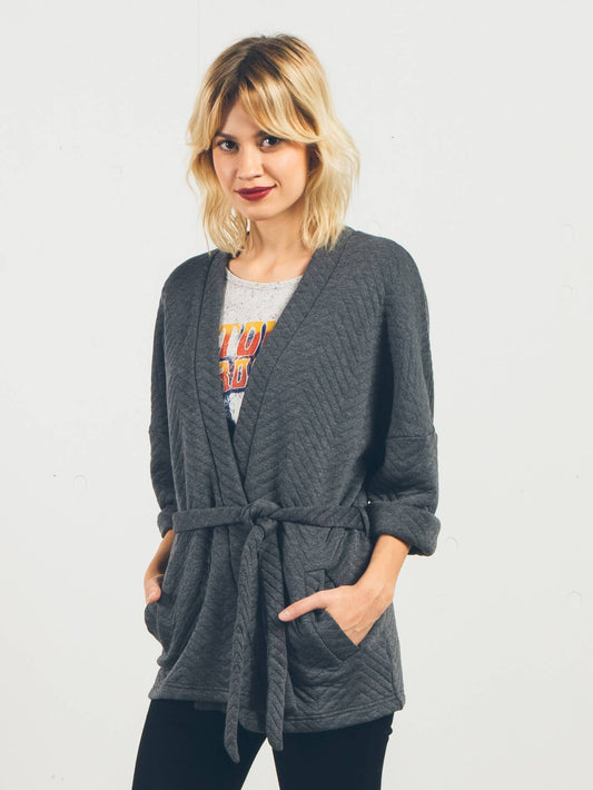 COZY DAYZ WRAP FLCE CHARCOAL