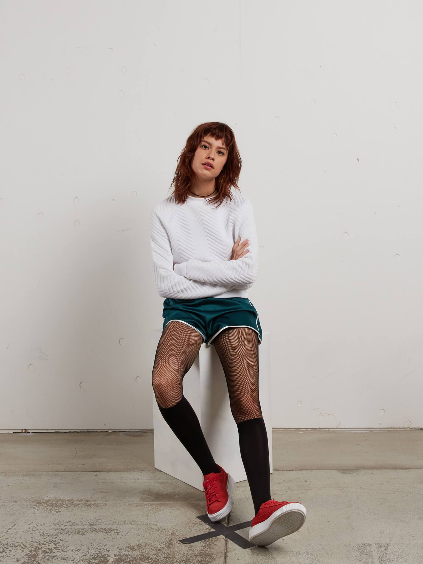 Cozy Dayz Crew Neck Sweatshirt - White