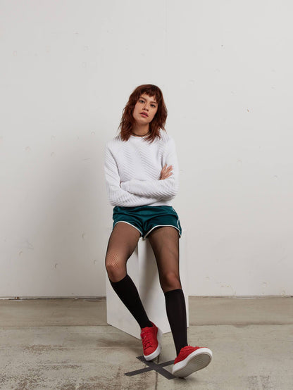 Cozy Dayz Crew Neck Sweatshirt - White