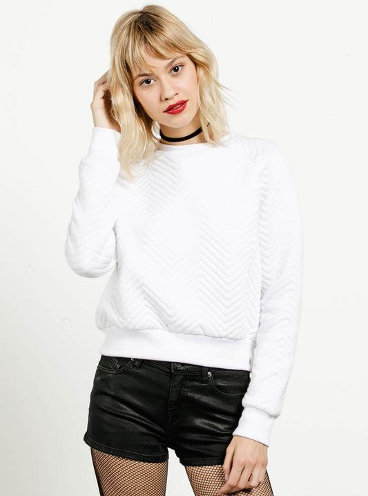 Sweatshirt Cozy Dayz Crew Neck - White