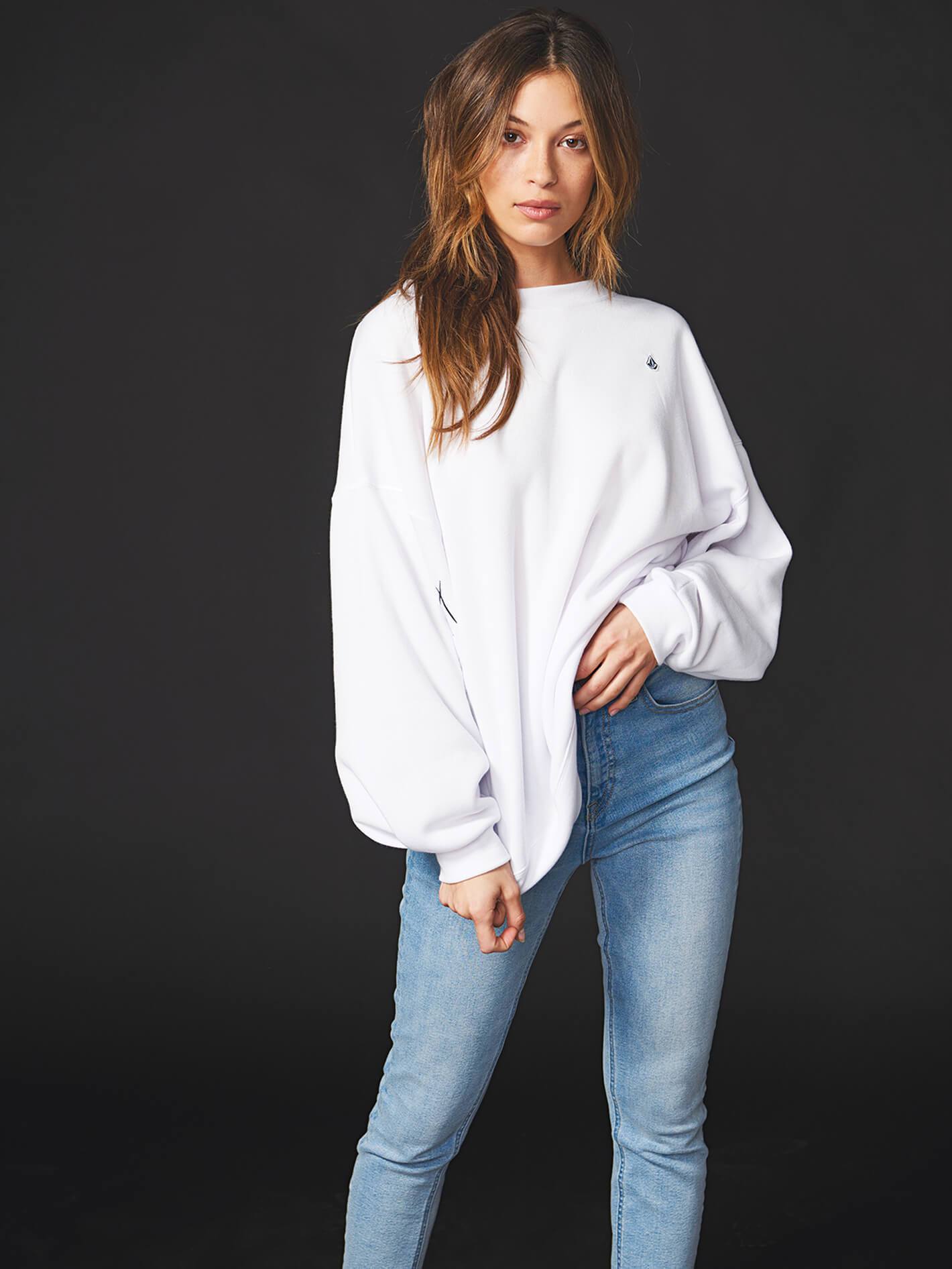 Sweat Darting Traffic Crew - White