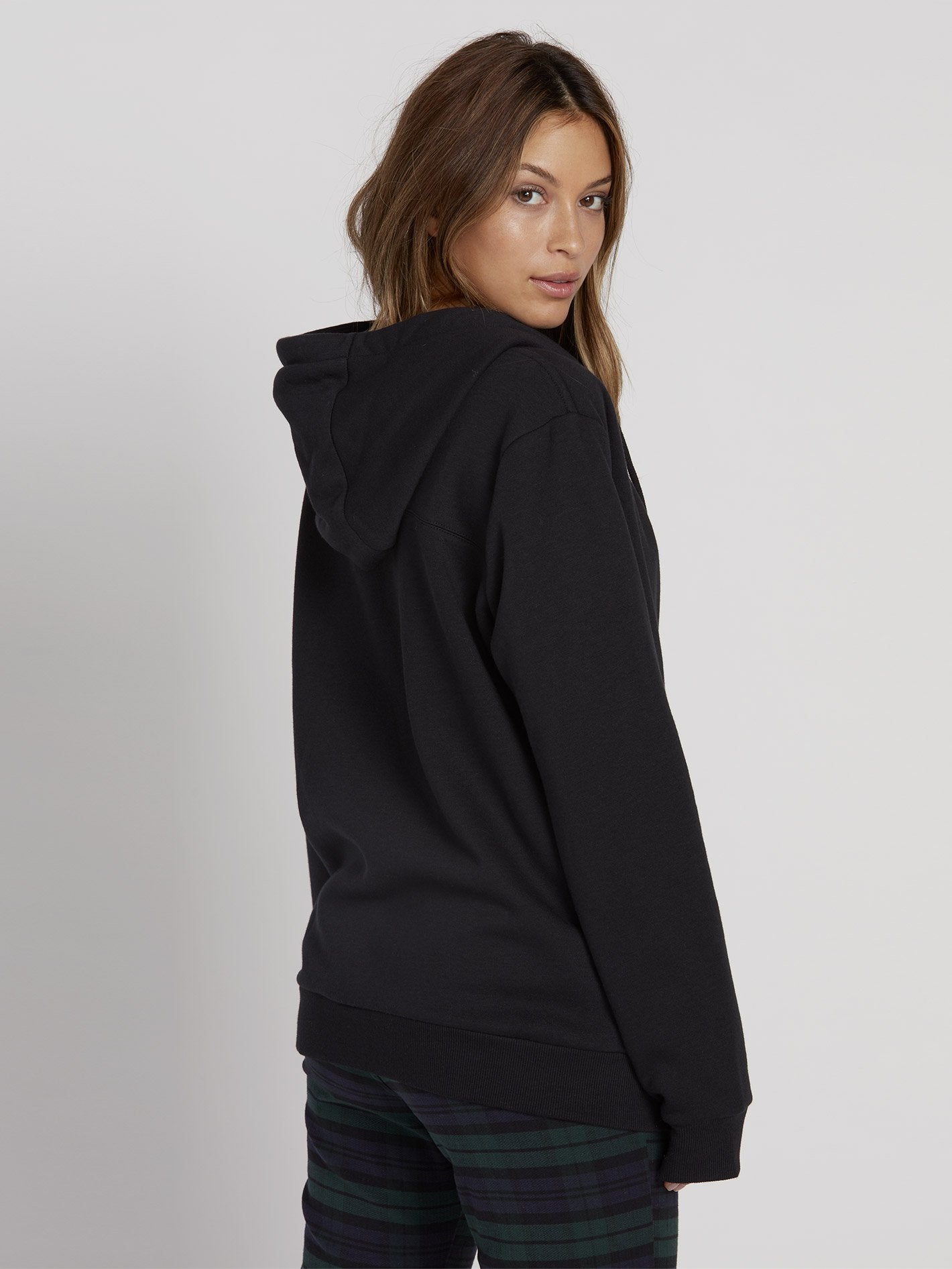 Walk On By Kapuzenpullover mit hohem Kragen - Schwarz