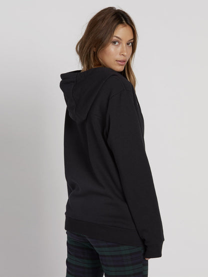 Walk On By Kapuzenpullover mit hohem Kragen - Schwarz