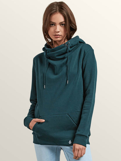Walk On By High Neck Sweatshirt - Evergreen