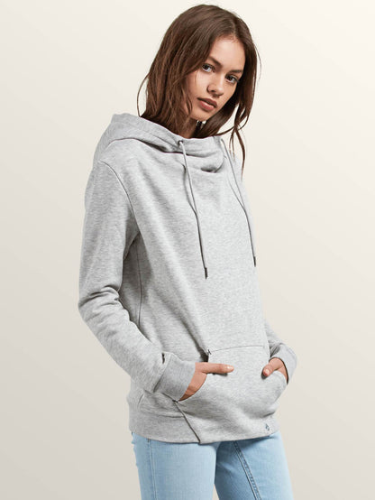 Walk On By High Neck Sweatshirt - Heather Gray