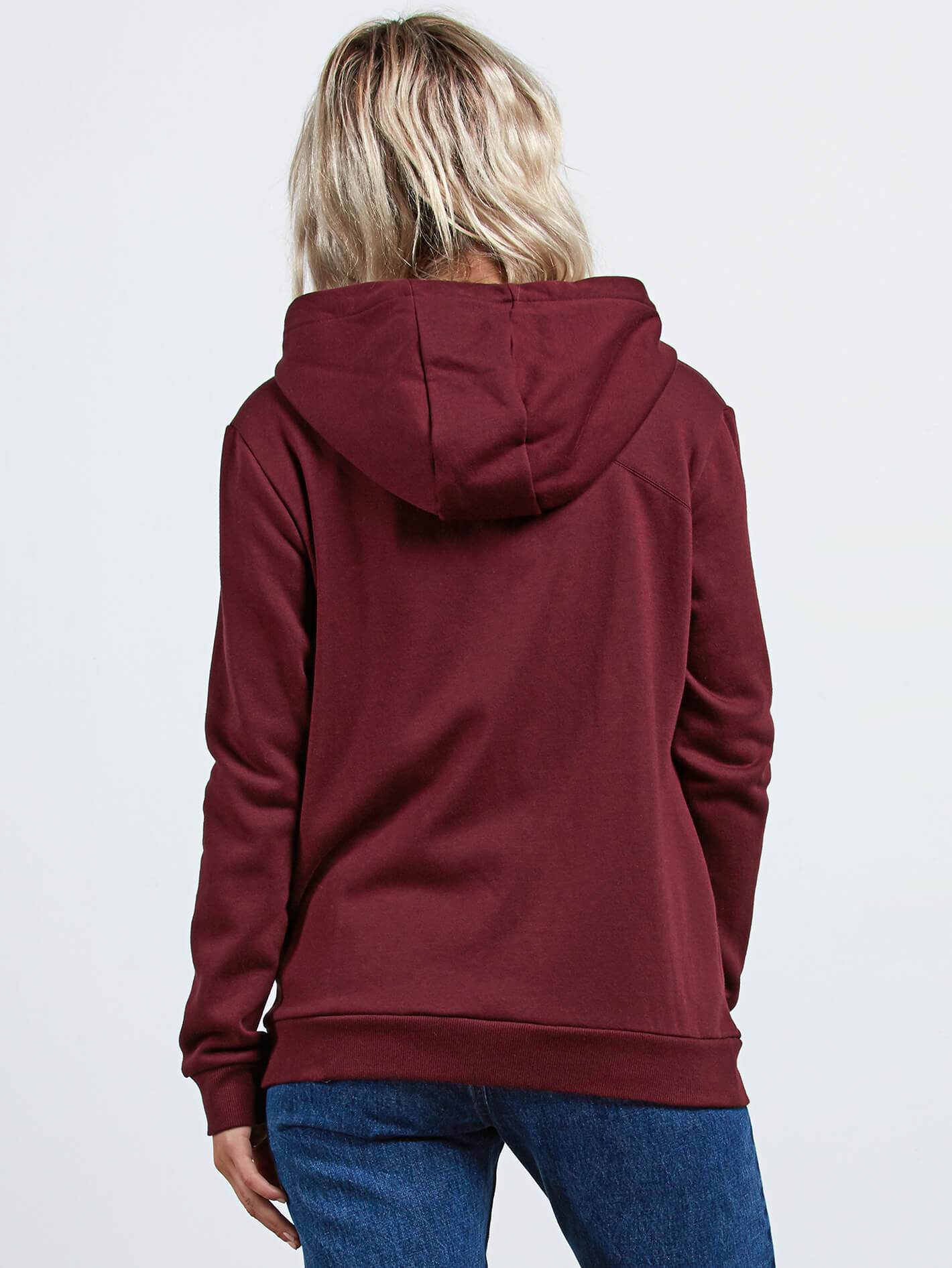 Sweat Walk On By Zip  - Burgundy