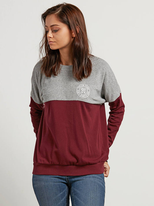 Sweat Blocking Crew - Burgundy