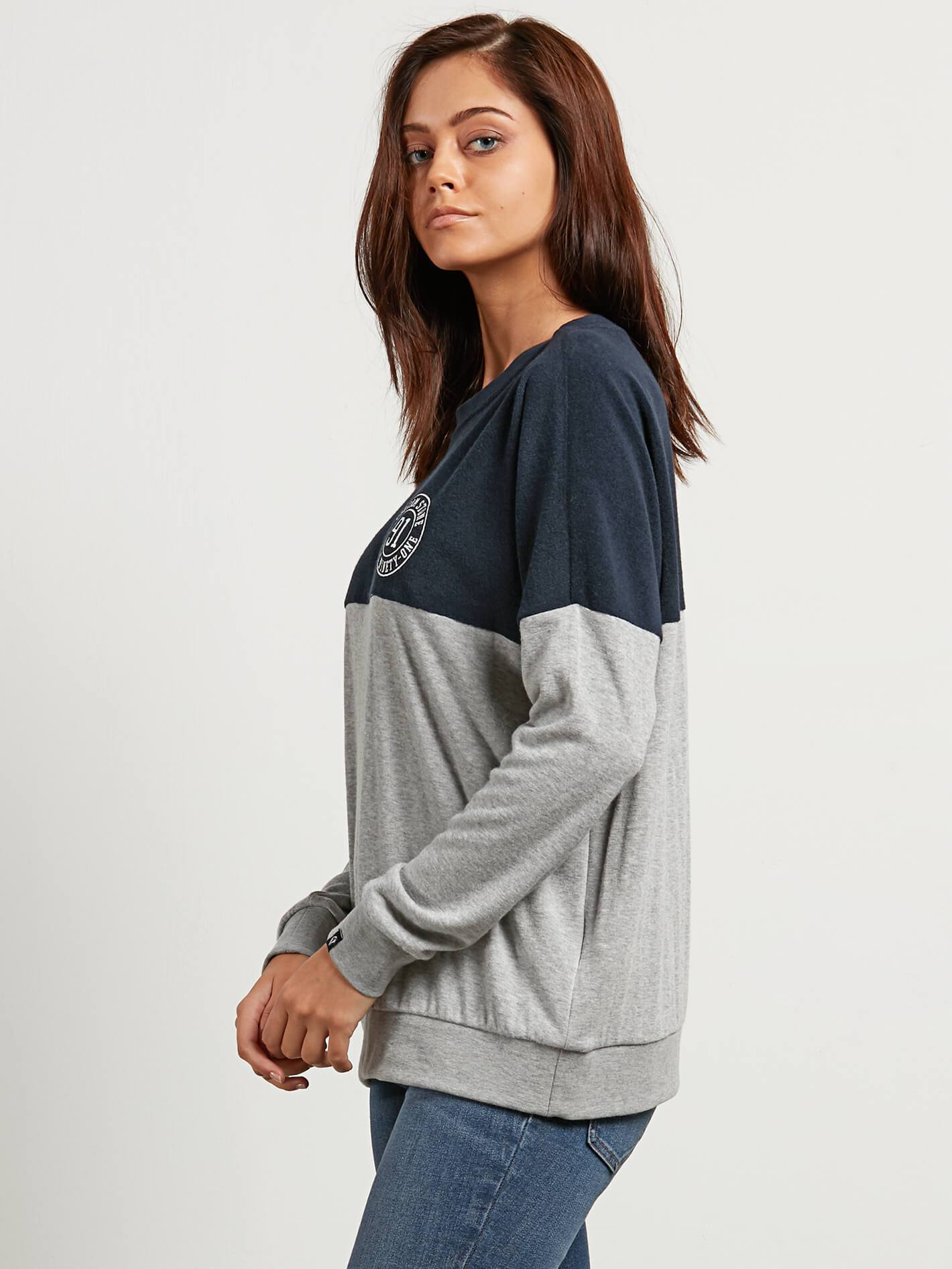 Blocking Crew Sweatshirt - Marineblau