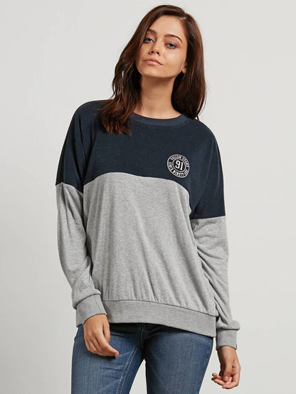 Blocking Crew Sweatshirt - Marineblau