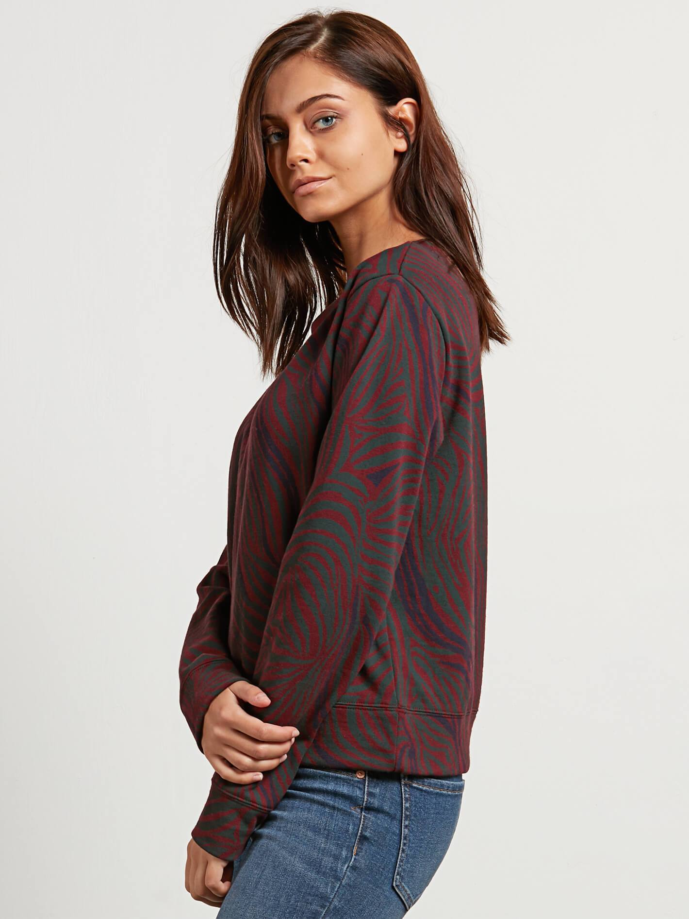 Splat Dat Crew Sweatshirt - Burgunderrot