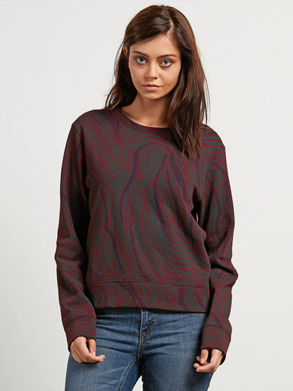 Splat Dat Crew Sweatshirt - Burgunderrot