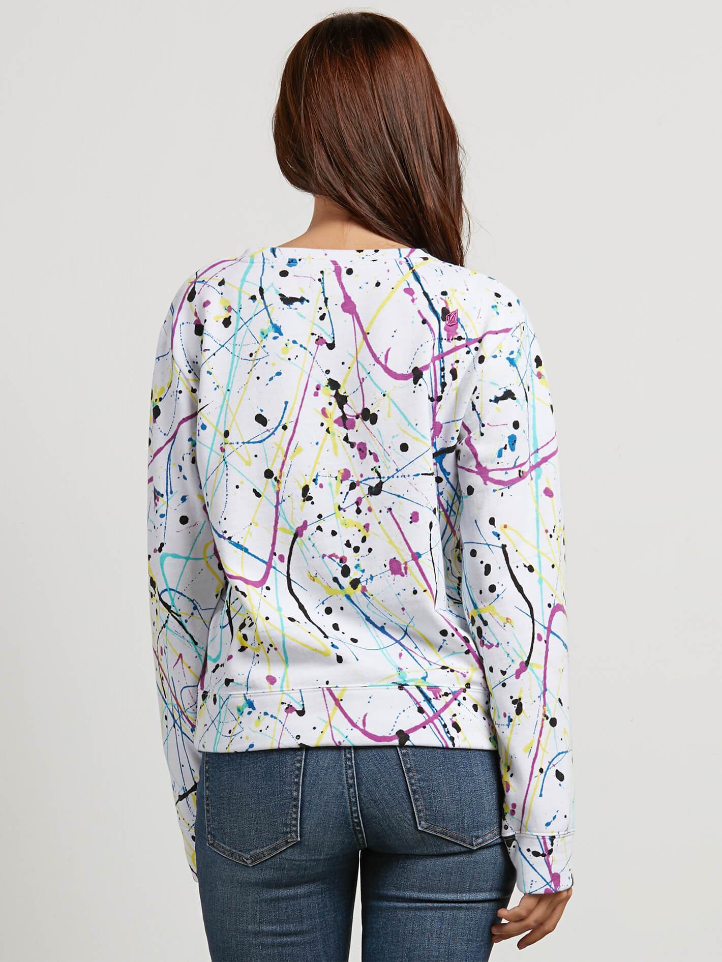 Splat Dat Crew Sweatshirt - White