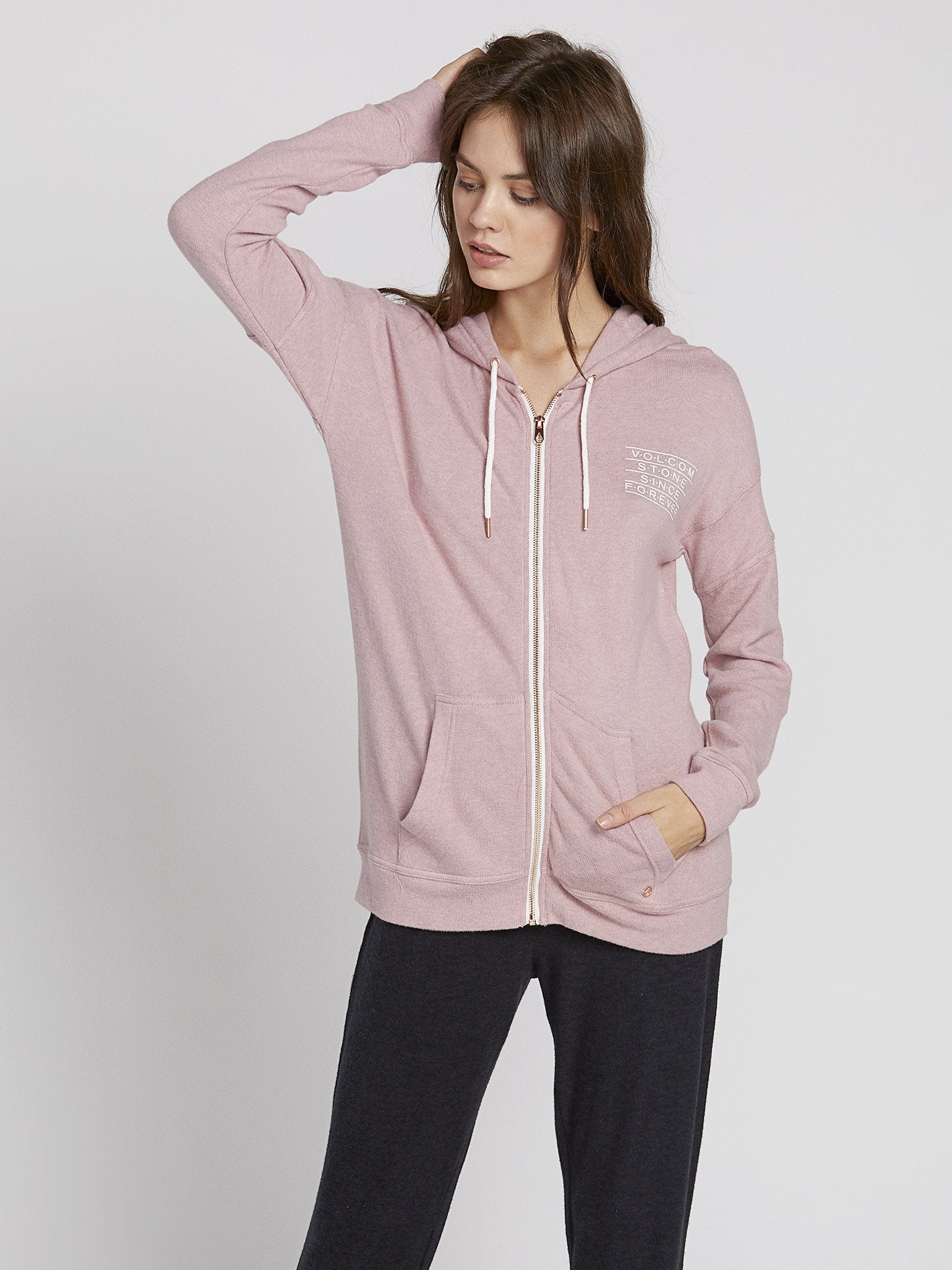 Sweat à capuche Lil Zip - Faded Mauve