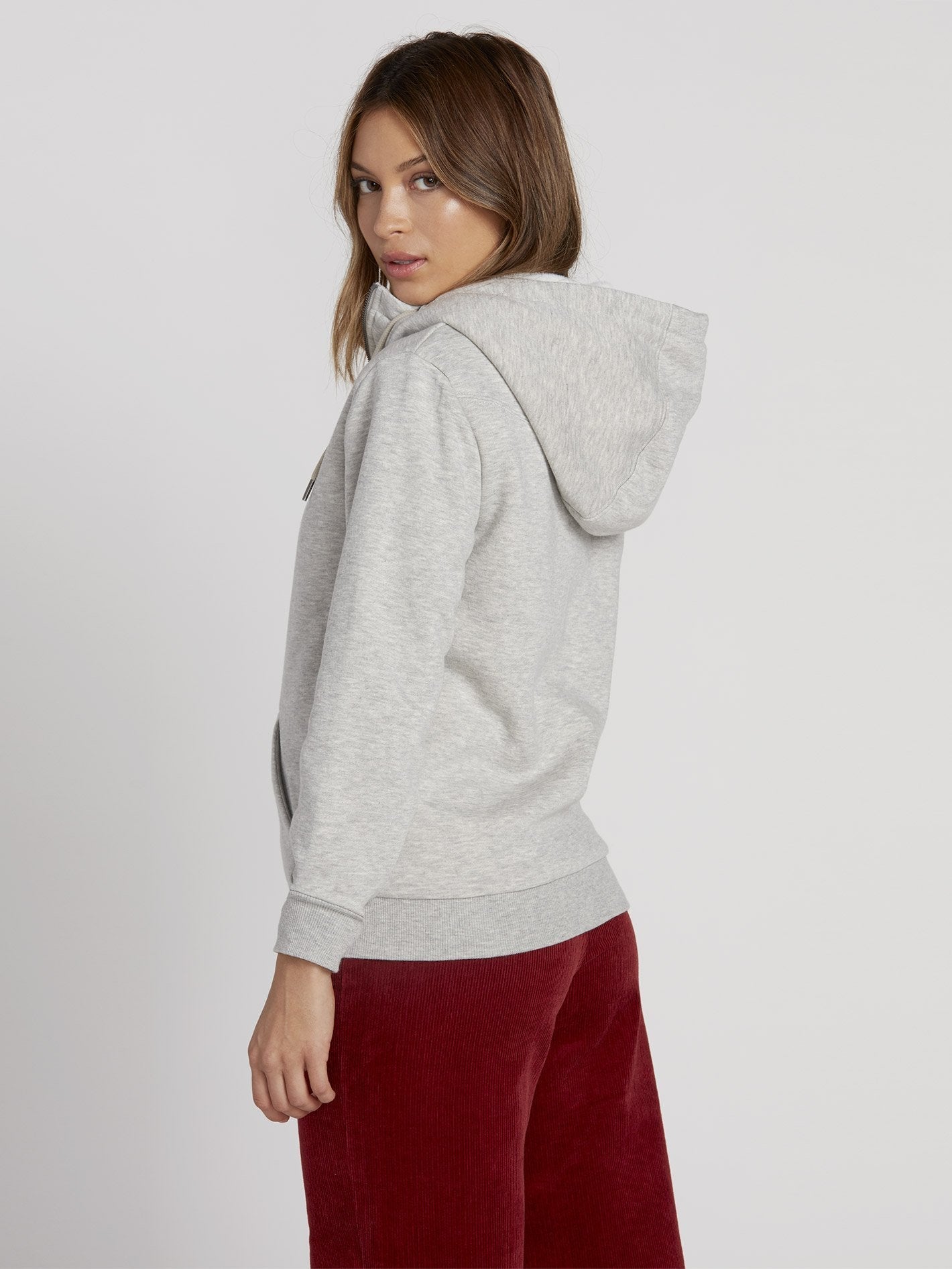 Walk On By Sherpa Hoodie - Heather Gray