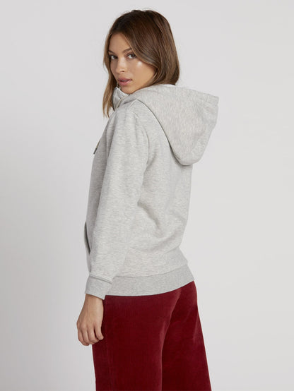 Walk On By Sherpa Hoodie - Heather Gray