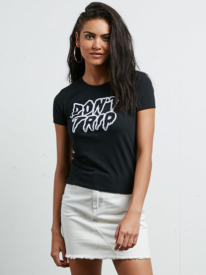 Don't Even Trip Kurzarm-T-Shirt - Schwarz
