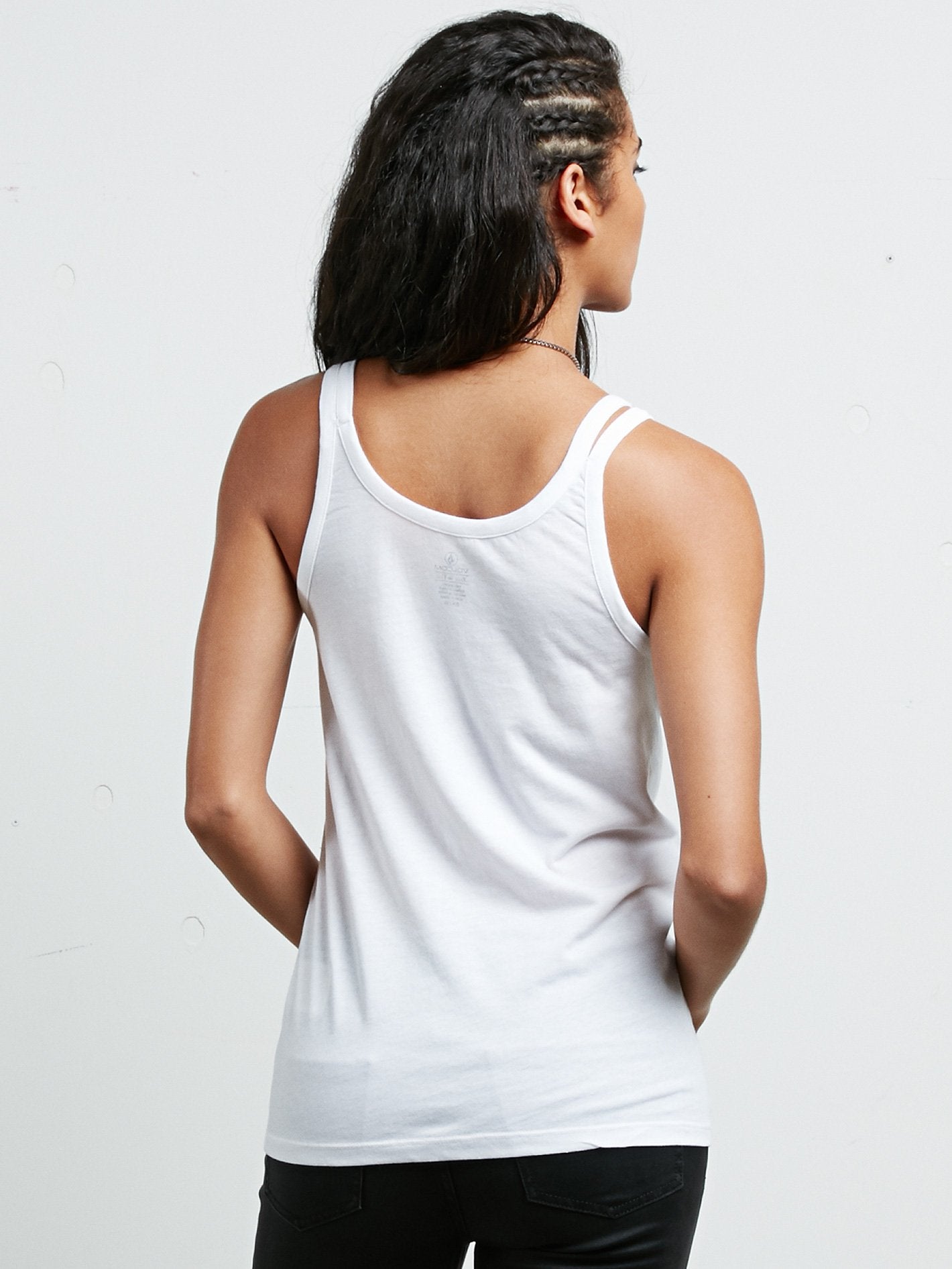 Above All Split Tank Top - White