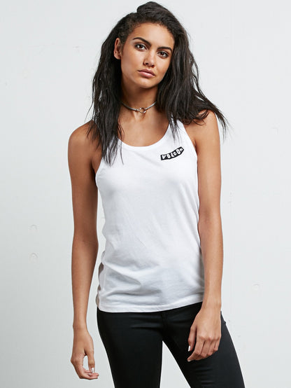 Above All Split Tank Top - White