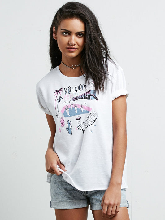Ride The Stone Kurzarm-T-Shirt - Weiß