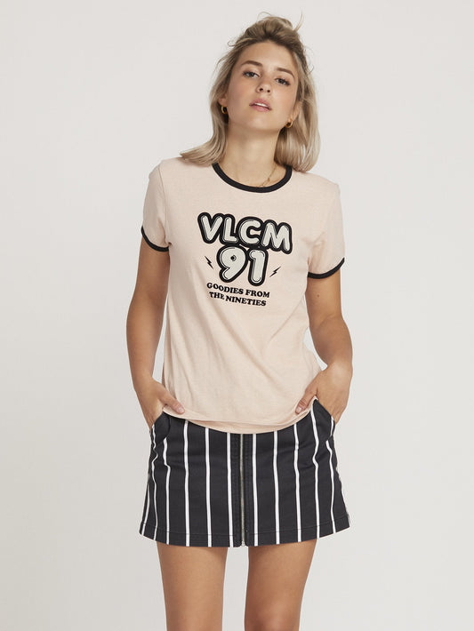 T-shirt Keep Goin Ringer - Mushroom