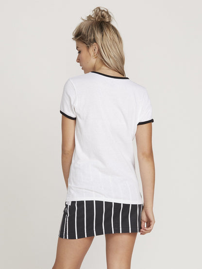 Keep Goin Ringer T-Shirt - Weiß