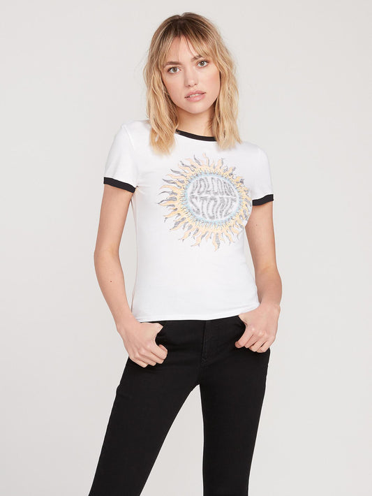 T-shirt Go Faster Ringer - WHITE