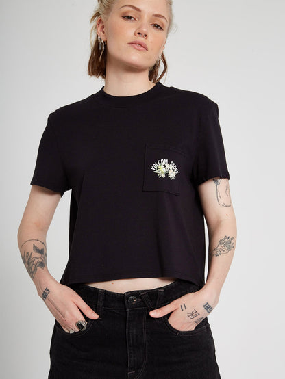 T-Shirt mit Taschenzifferblatt - Schwarz