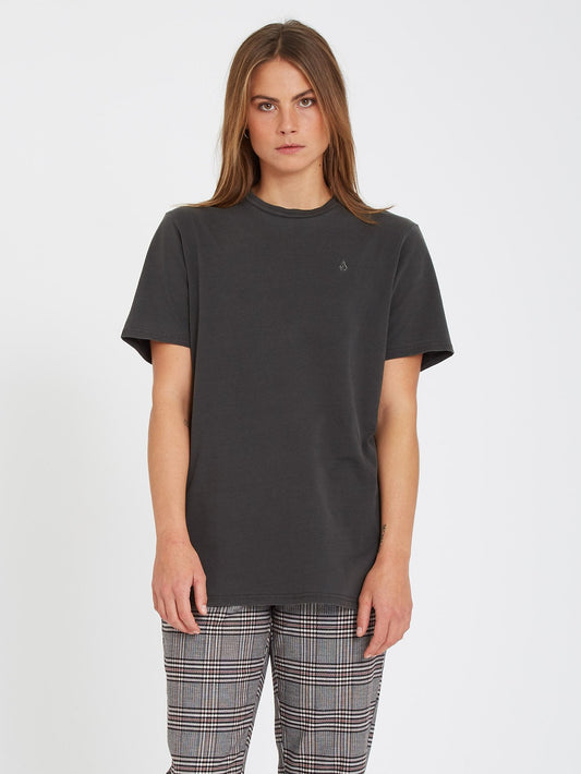 T-Shirt Solid Stone - BLACK