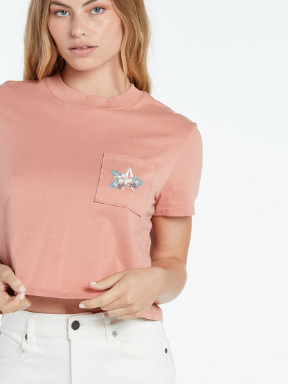 T-Shirt mit Taschenzifferblatt - HELLMAUVE