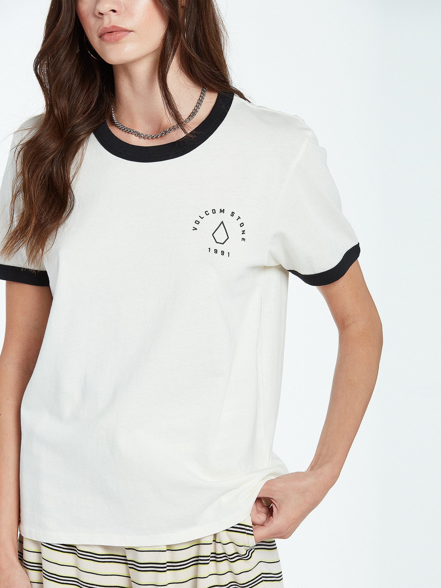 T-shirt Truly Ringer - STAR WHITE