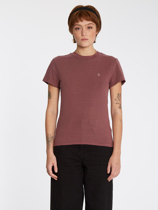 T-shirt Solid Stone - BURGUNDY