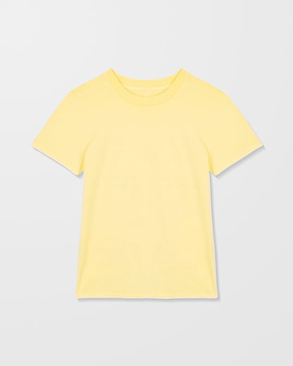 T-Shirt Solid Stone Emb - Dawn Yellow