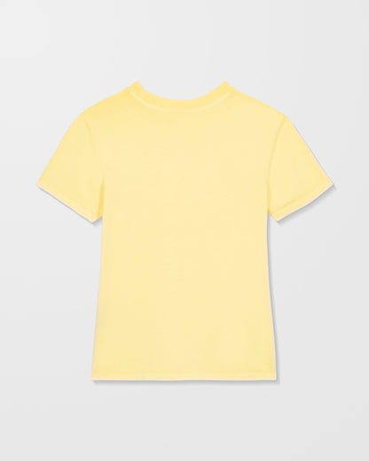 T-Shirt Solid Stone Emb - Dawn Yellow