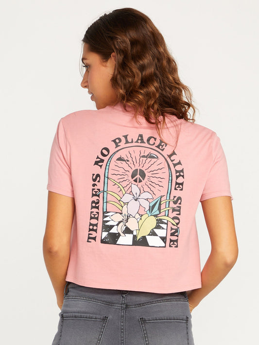T-Shirt mit Taschenzifferblatt - DESERT PINK