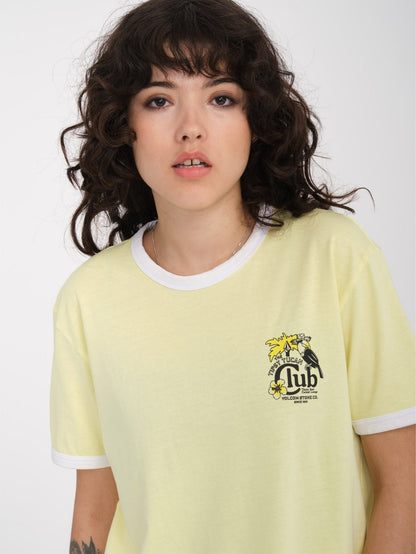 T-shirt Truly Ringer - AURA YELLOW