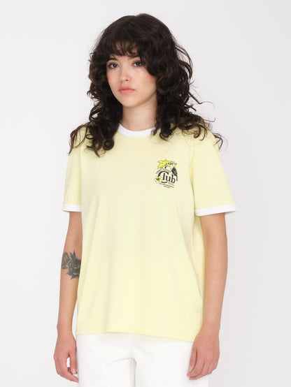T-shirt Truly Ringer - AURA YELLOW
