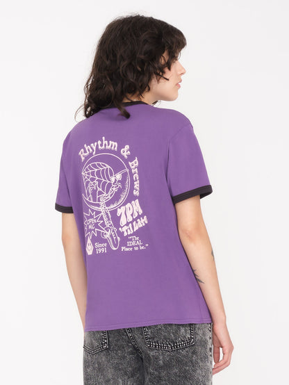 T-shirt Truly Ringer - DEEP PURPLE